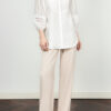 White and blue three quarter sleeve shirt 3