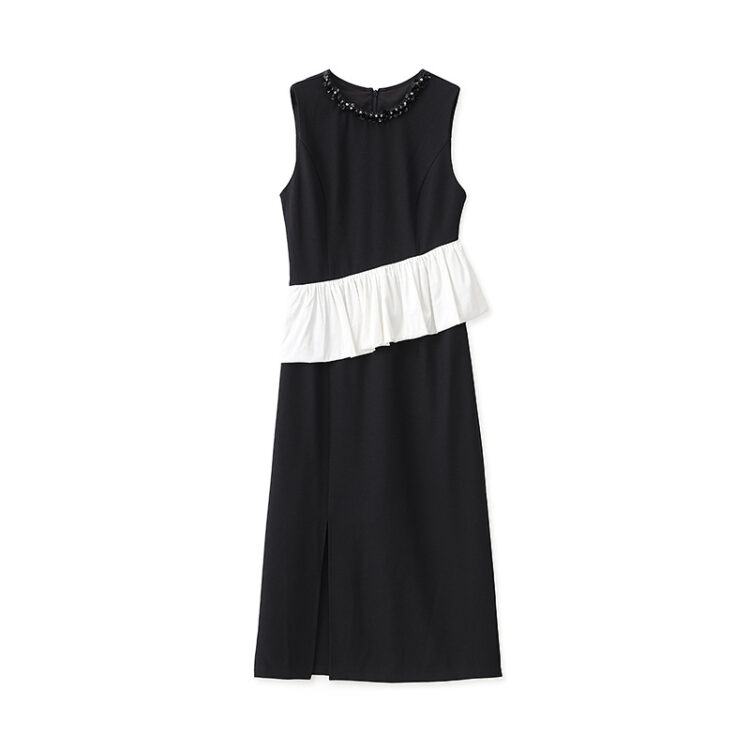 Work wear ruffle stitching high-end dress
