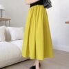 Yellow high waist A line skirt 1