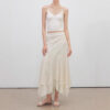 Curved Division High Waist Lace Velvet Irregular Fishtail Skirt