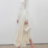 Curved Division High Waist Lace Velvet Irregular Fishtail Skirt