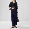 Summer Silk Retro Sickle Pants Reversible Casual Nine Length Pants