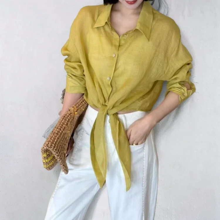 Elegant loose versatile shirt