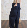 High-waisted Curved Nine-point Denim Banana Pants