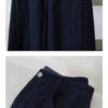 High-waisted Curved Nine-point Denim Banana Pants