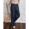 High-waisted Curved Nine-point Denim Banana Pants