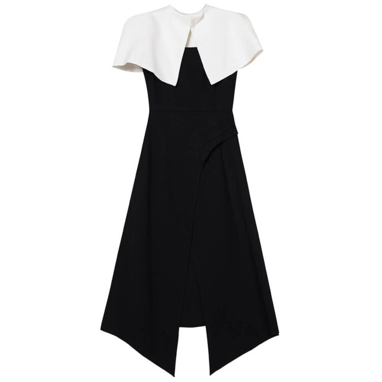 Cape Fake Two-Piece Slit Dress