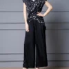 cross back top and wide leg pants set 5