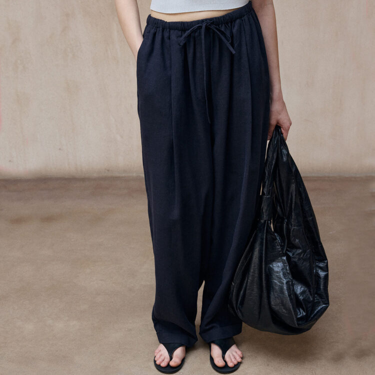 ramie tencel casual wide leg pants 6