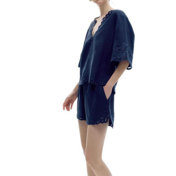 resort style linen shirt and shorts set 2