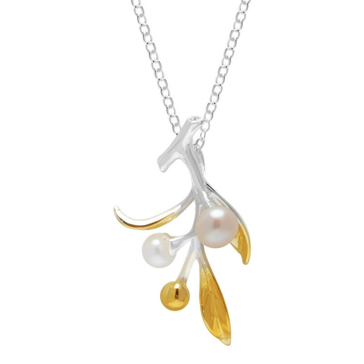 S925 Silver Original Winter Coral Pearl Necklace