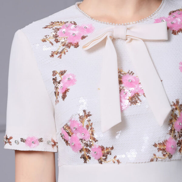 sequin bow party dress 2