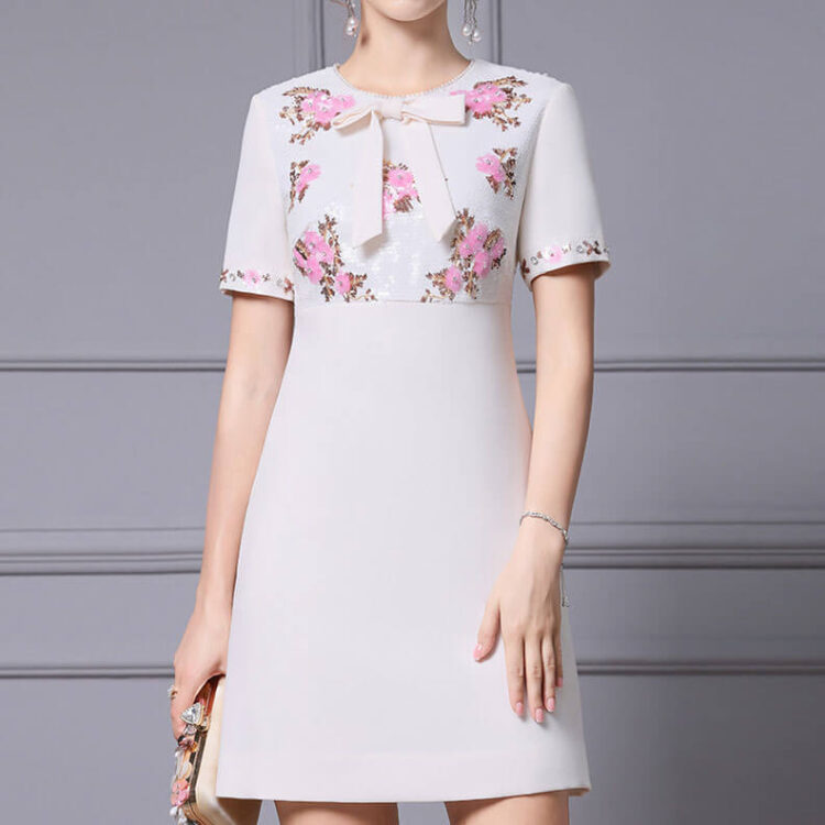 sequin bow party dress 6