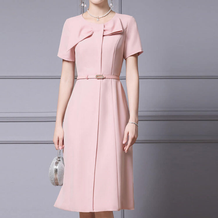 summer pink bow dress 3