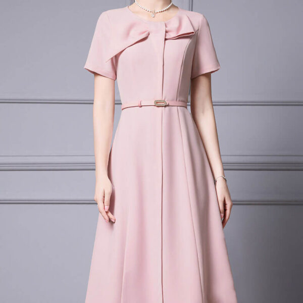 summer pink bow dress 7