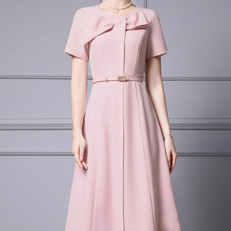 summer pink bow dress 7