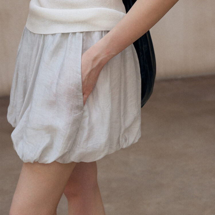 tencel pleated bud shorts2 4