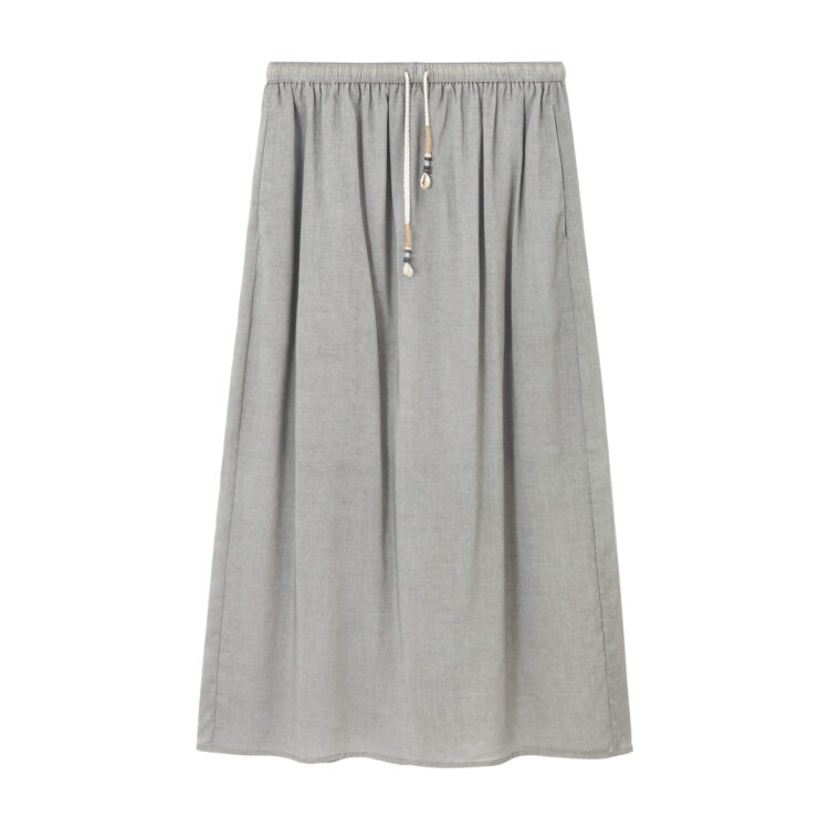 Tencel Straight Back Slit Skirt