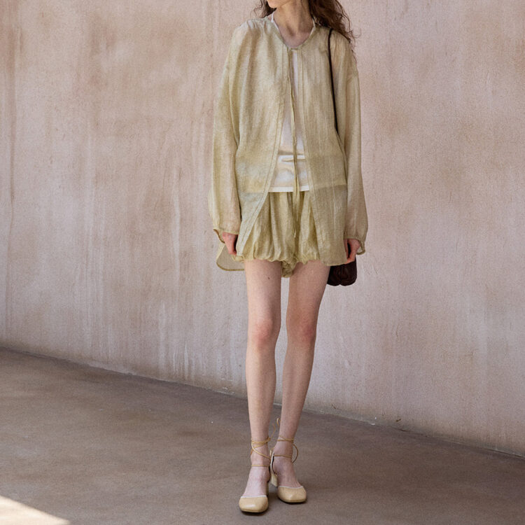 tencel wrinkled texture cardigan 9