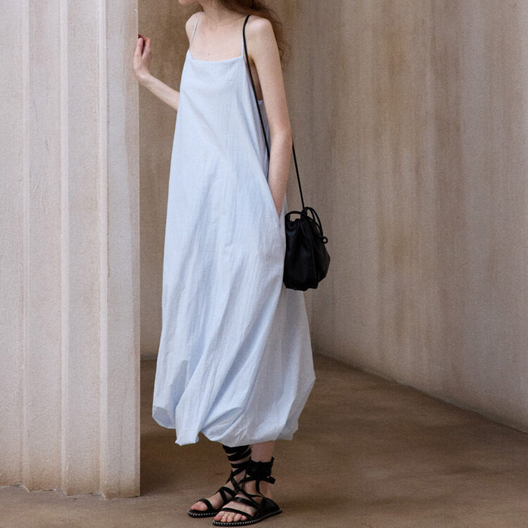 Three-dimensional Twisted Bud Suspender Dress
