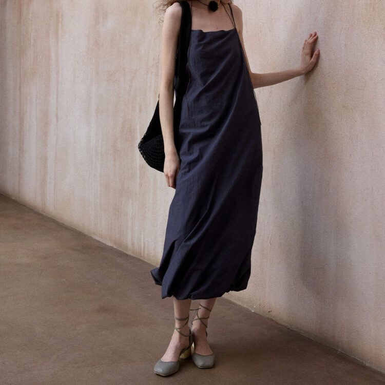 three dimensional twisted bud suspender dress 4