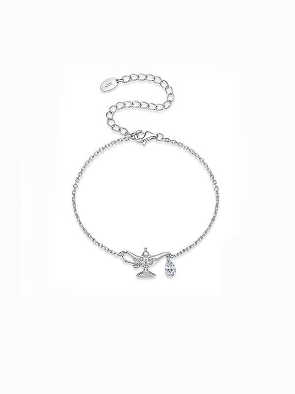 925 Sterling Silver Magic Wish Lamp Bracelet 1