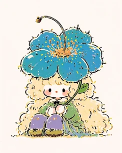 Girl as Beautiful as a Flower Perler Bead Pattern – Floral Maiden Design 4 images