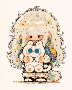 A photo of me and my kitten - a creative Perler bead ideas 4 images