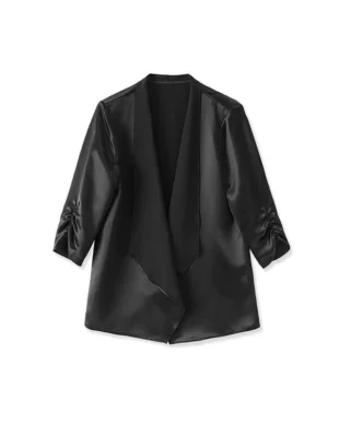 Acetate Satin 3/4 Sleeve Blazer