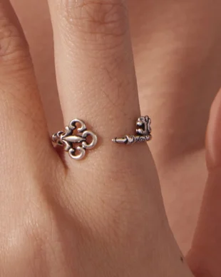 Antique Key Signet Ring in S925 Sterling Silver