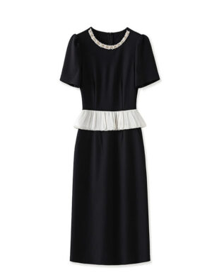 Audrey Hepburn-Inspired Color-Block Dress