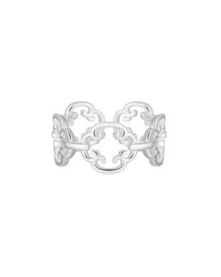 Auspicious Cloud Openwork Ring in S925 Sterling Silver