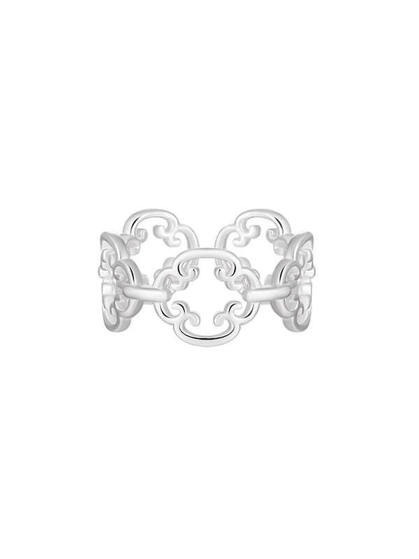 Auspicious Cloud Openwork Ring in S925 Sterling Silver 1