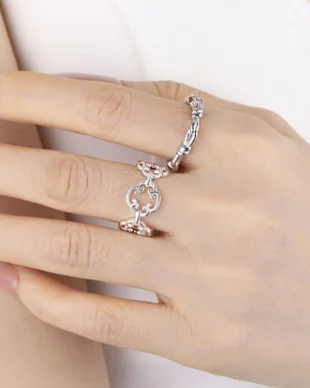 Auspicious Cloud Openwork Ring in S925 Sterling Silver