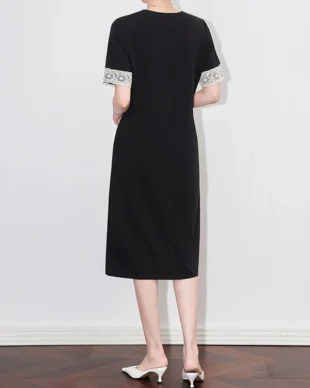 Black Stretch Lace Dress