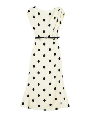 Black Vintage Polka Dot Dress