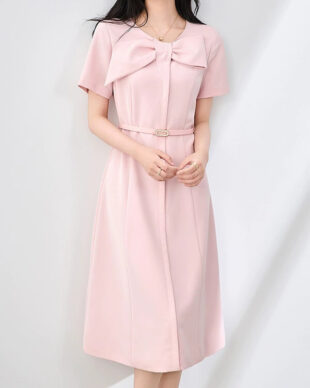 Bow-Detailed Luxury Evening Gown