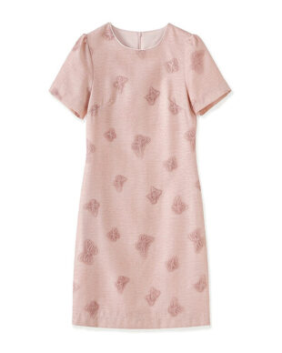 Butterfly-Embroidered Tencel-Linen Dress