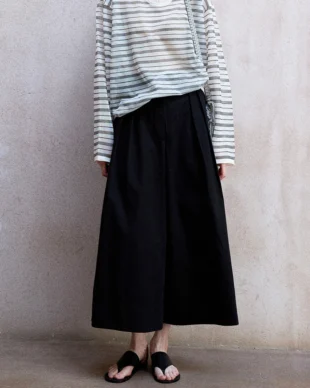 Casual Cropped Wide Leg Pants