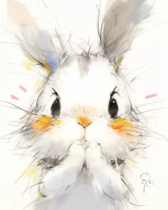 Chinese zodiac rabbit perler bead pattern – year of the rabbit fuse bead 5 images