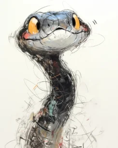 chinese zodiac snake perler bead pattern – year of the snake fuse bead design