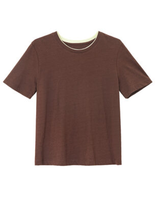 Color-blocked Collar Tee