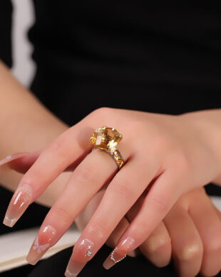 Crystal-set Ring