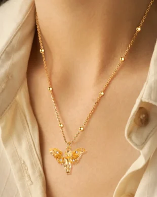 Neo-Baroque Cupid Pendant - Hand-Chased S925 Silver Mythological Jewelry