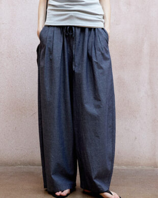 Denim Wide-leg Trousers