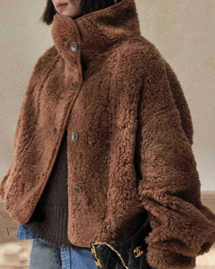 Double-Sided Extra-Warm Jacket Made of 100% Genuine Shearling