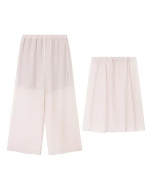 Elastic Waist Micro-Pleated Culottes