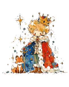 Little Prince Style Perler Bead Pattern – Fairy Tale Fox and Boy Design 3 images