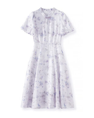 Floral Cheongsam Style Dress