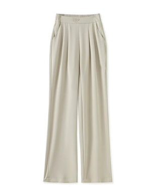 Cooling Fluid Slimming Relaxed Wide-Leg Trousers